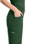 Hunter Green - Women's Mid Rise Flare Leg Scrub Pants (View 4)