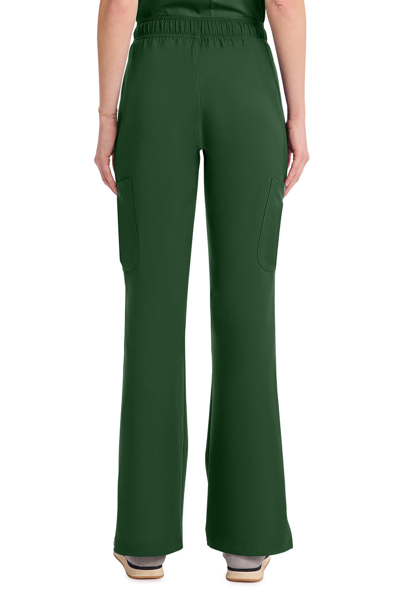 Hunter Green - Med Couture Insight Women Scrub Pants - Back View