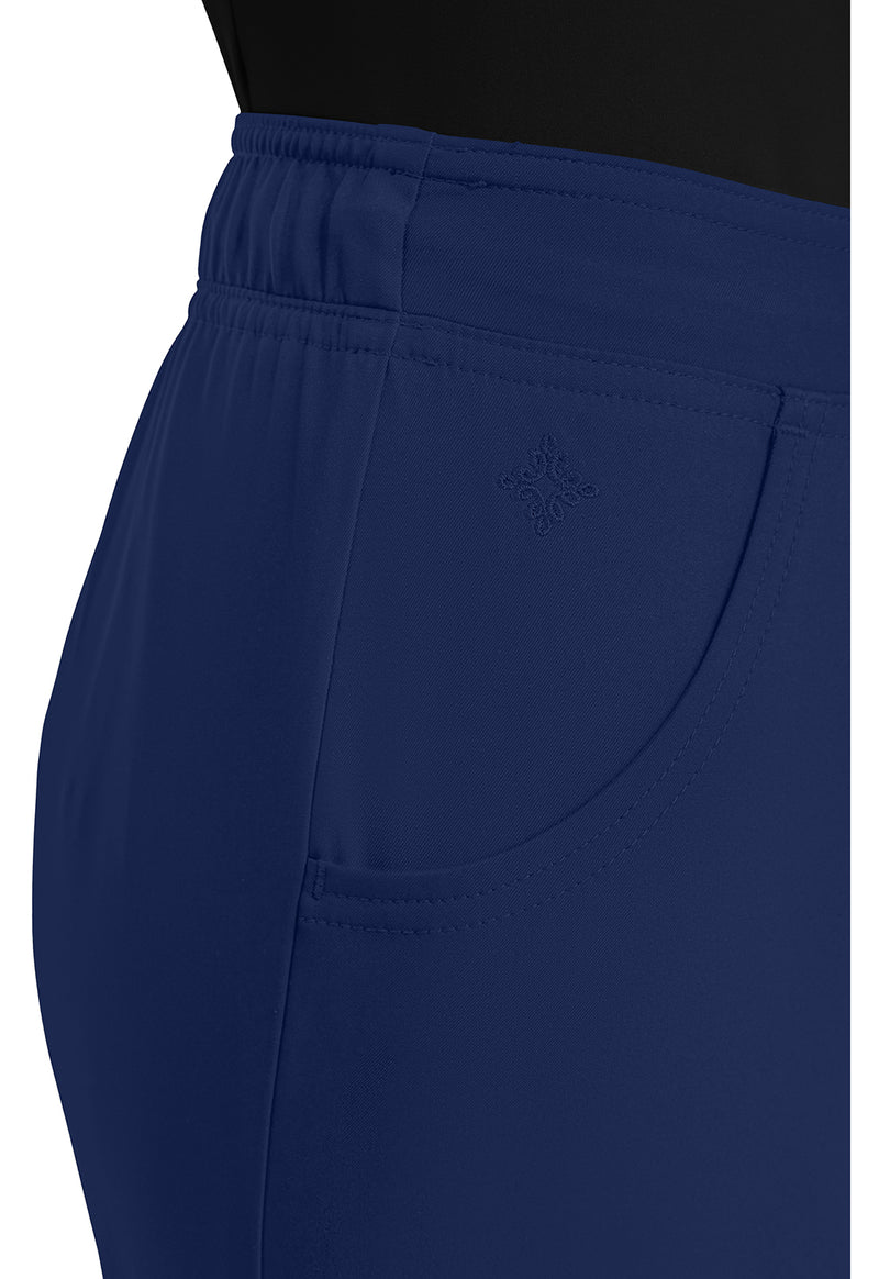 Navy - Women's Mid Rise Flare Leg Scrub Pants (View 2)