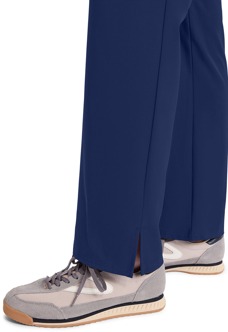 Navy - Women's Mid Rise Flare Leg Scrub Pants (View 4)