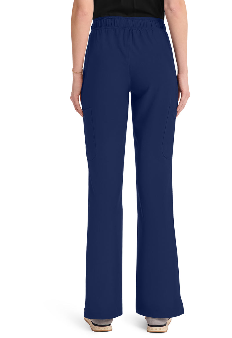 Navy - Med Couture Insight Women Scrub Pants - Back View