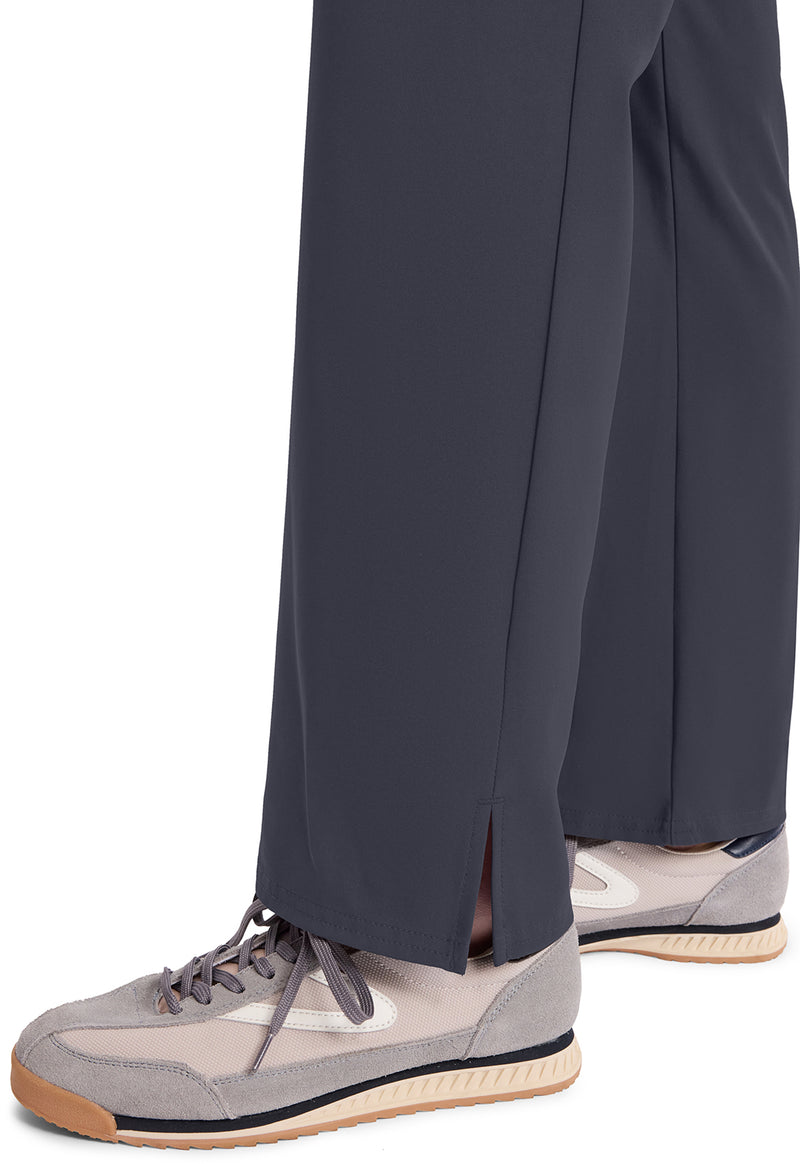 Pewter - Women's Mid Rise Flare Leg Scrub Pants (View 4)