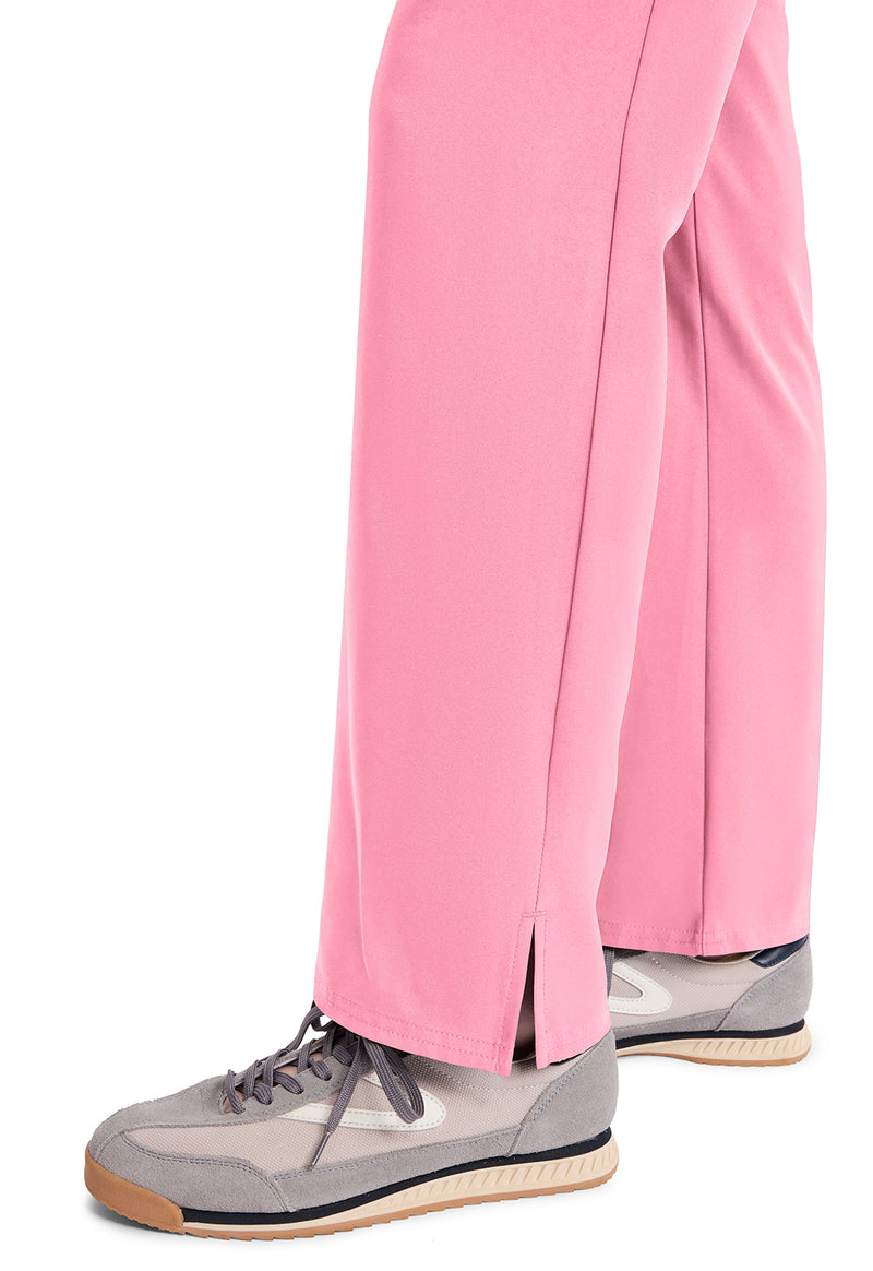 Taffy Pink - Women's Mid Rise Flare Leg Scrub Pants (View 4)