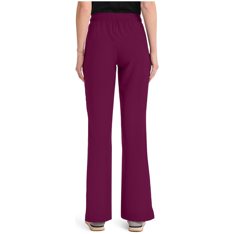 wine - Women's Mid Rise Flare Leg Pant