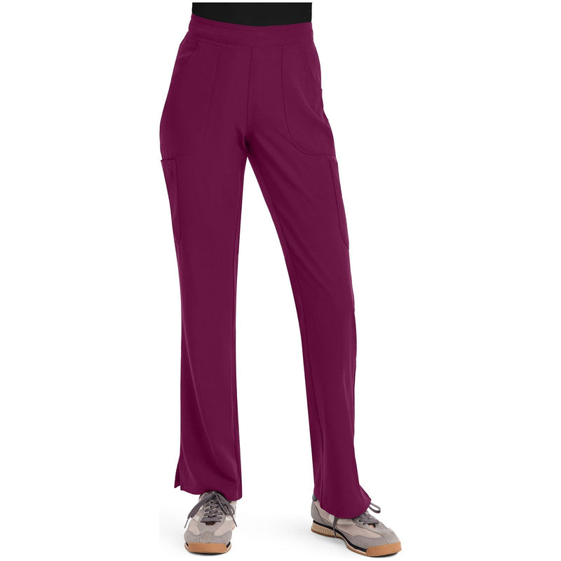 wine - Women's Mid Rise Flare Leg Pant