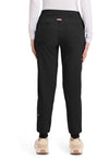 Black - Med Couture AMP Women Scrub Pants - Back View