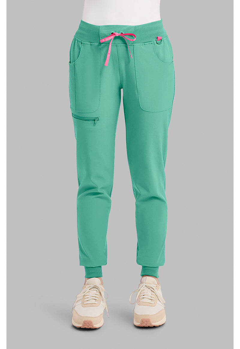 Mint Condition - Med Couture AMP Women Scrub Pants - Front View