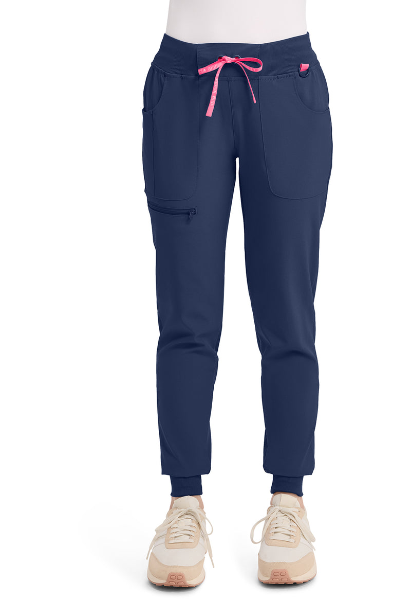 Navy - Med Couture AMP Women Scrub Pants - Front View