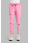 Pixel Pink - Med Couture AMP Women Scrub Pants - Front View