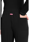 Black - Women's Straight Leg Pull-On Scrub Pants (View 2)