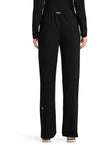 Black - Med Couture AMP Women Scrub Pants - Back View
