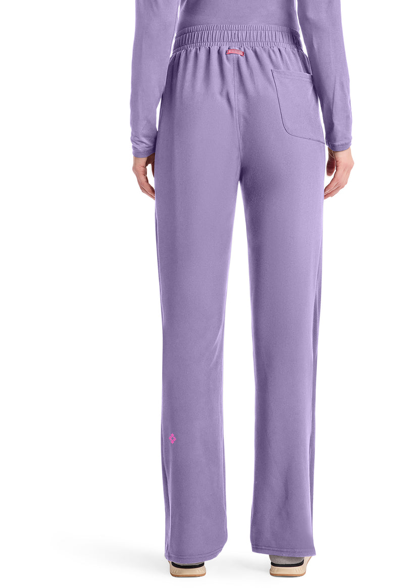 Digital Lavender - Med Couture AMP Women Scrub Pants - Back View
