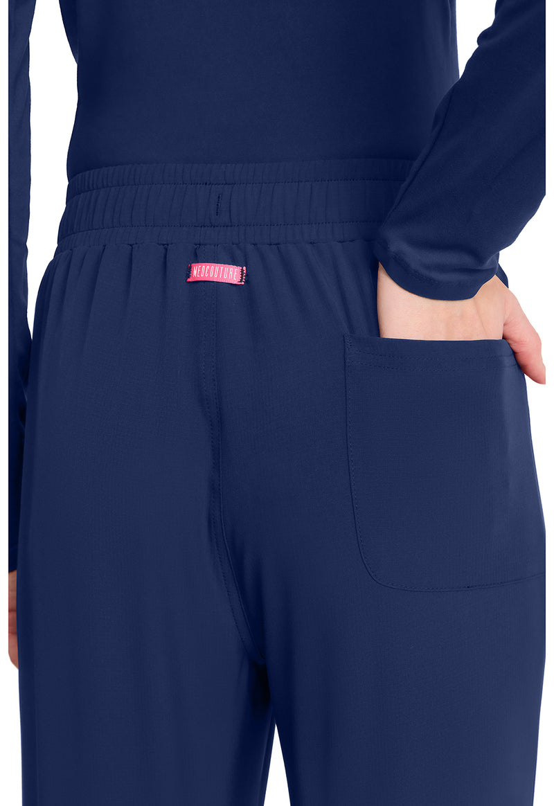 Navy - Women's Straight Leg Pull-On Scrub Pants (View 2)