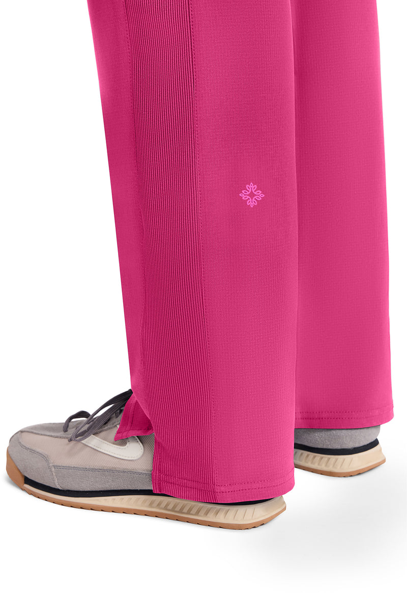 Pink Power - Women's Straight Leg Pull-On Scrub Pants (View 3)