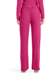 Pink Power - Med Couture AMP Women Scrub Pants - Back View