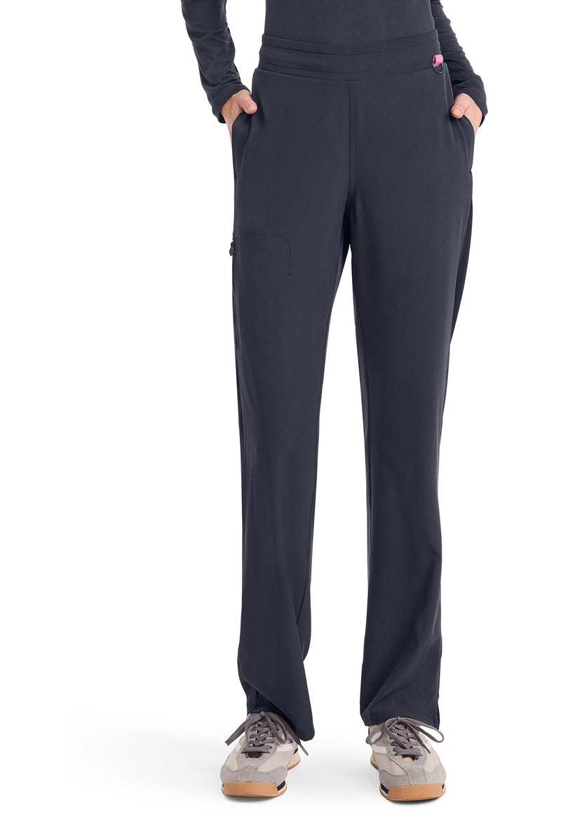 Pewter - Med Couture AMP Women Scrub Pants - Front View