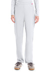 White - Med Couture AMP Women Scrub Pants - Front View