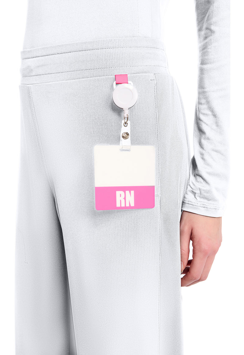 White - Women's Straight Leg Pull-On Scrub Pants (View 4)