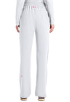 White - Med Couture AMP Women Scrub Pants - Back View