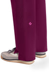 Wine - Women's Straight Leg Pull-On Scrub Pants (View 3)