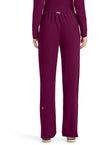 Wine - Med Couture AMP Women Scrub Pants - Back View