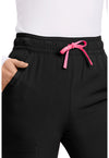 Black - Women's High Rise 4-Pocket Flare Scrub Pants (View 2)
