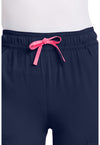 Navy - Women's High Rise 4-Pocket Flare Scrub Pants (View 3)
