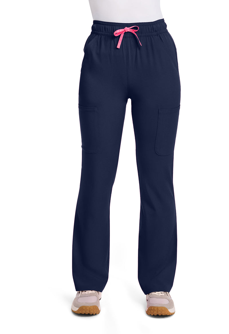 Navy - Med Couture AMP Women Scrub Pants - Front View