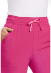 Pink Power - Women's High Rise 4-Pocket Flare Scrub Pants (View 2)