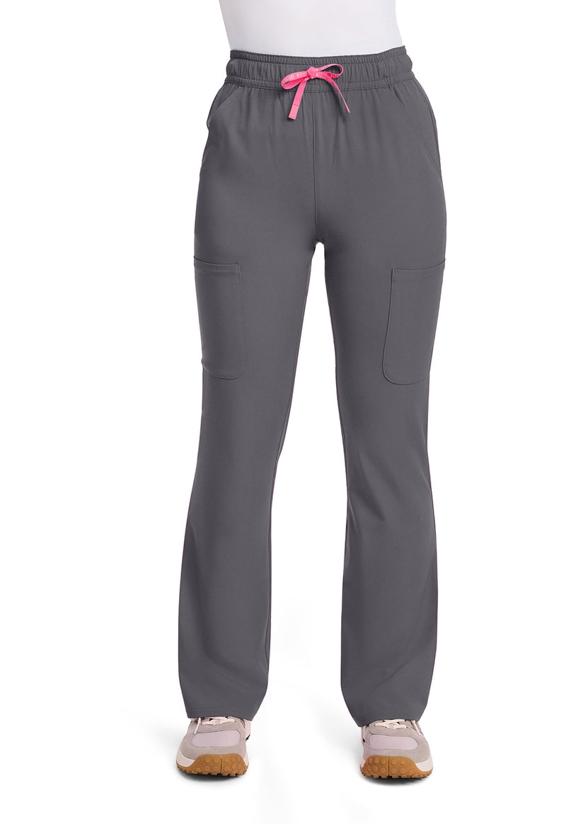 Pewter - Med Couture AMP Women Scrub Pants - Front View