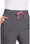 Pewter - Women's High Rise 4-Pocket Flare Scrub Pants (View 2)