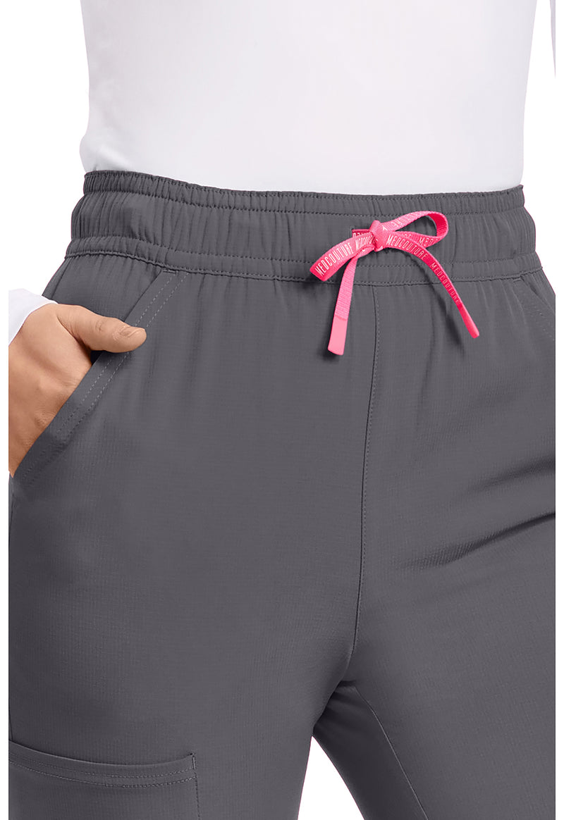 Pewter - Women's High Rise 4-Pocket Flare Scrub Pants (View 2)
