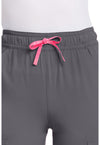 Pewter - Women's High Rise 4-Pocket Flare Scrub Pants (View 3)