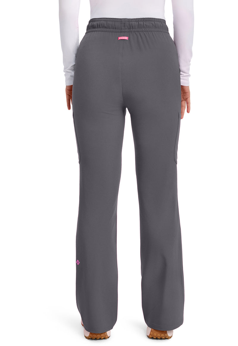 Pewter - Med Couture AMP Women Scrub Pants - Back View