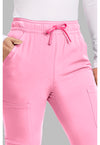 Pixel Pink - Women's High Rise 4-Pocket Flare Scrub Pants (View 3)