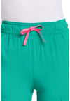 Teal Tonic - Women's High Rise 4-Pocket Flare Scrub Pants (View 3)
