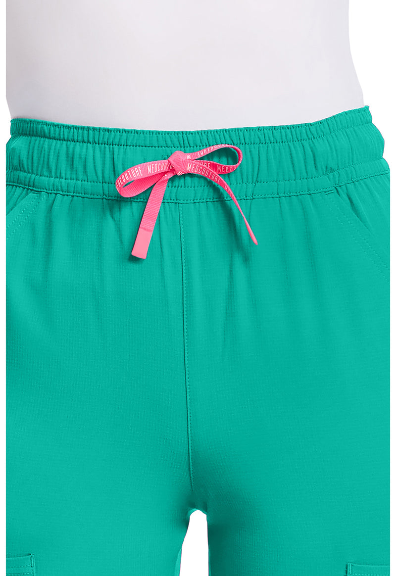 Teal Tonic - Women's High Rise 4-Pocket Flare Scrub Pants (View 3)
