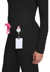 Black - Women's Wide Leg Pull On Scrub Pants (View 2)