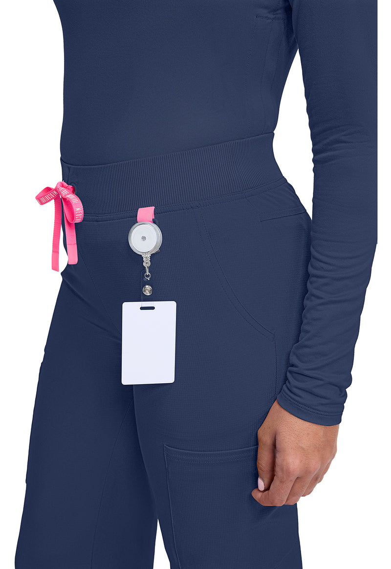 Navy - Women's Wide Leg Pull On Scrub Pants (View 2)