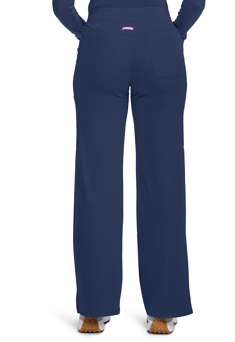 Navy - Med Couture AMP Women Scrub Pants - Back View