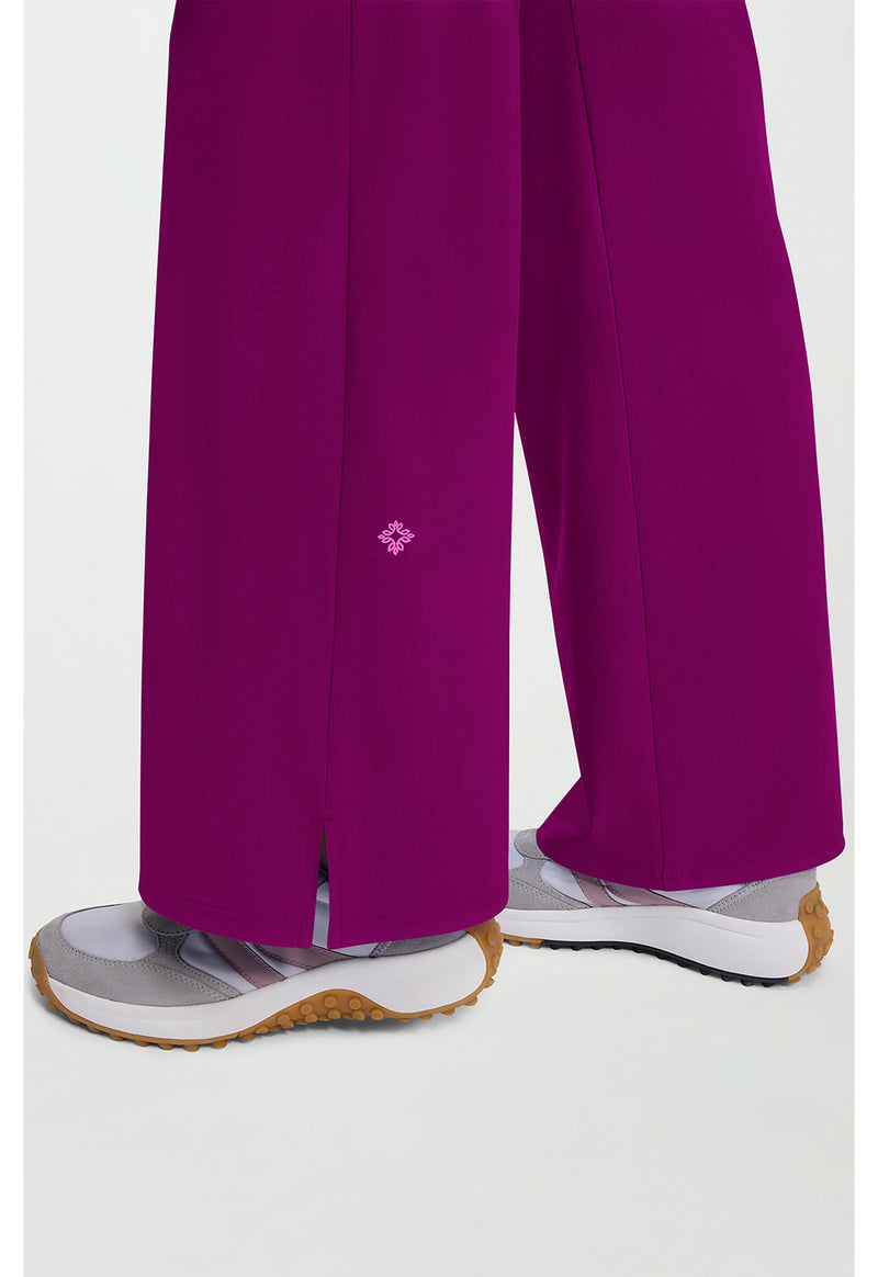 Plum Royale - Women's Wide Leg Pull On Scrub Pants (View 4)