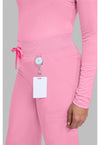 Pixel Pink - Women's Wide Leg Pull On Scrub Pants (View 2)