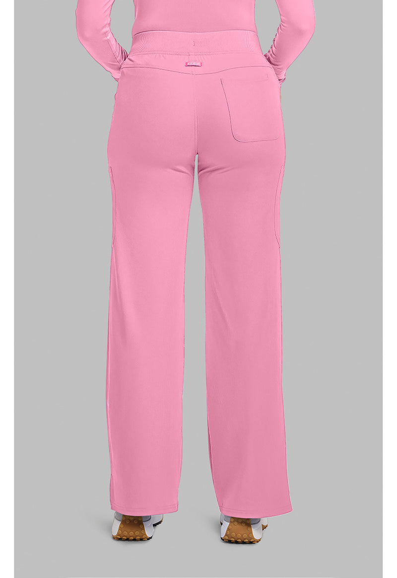 Pixel Pink - Med Couture AMP Women Scrub Pants - Back View