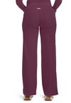 Wine - Med Couture AMP Women Scrub Pants - Back View