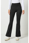 Black - Med Couture AMP Knit Women Scrub Pants - Front View