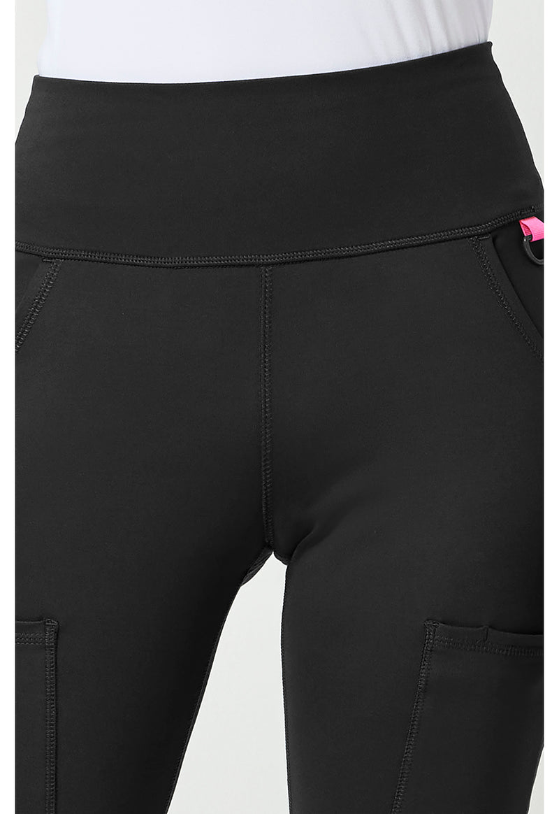Black - Women's Flare Leg Yoga Scrub Pants (View 2)