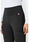 Black - Women's Flare Leg Yoga Scrub Pants (View 4)