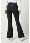 Black - Med Couture AMP Knit Women Scrub Pants - Back View