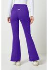 Galactic Purple - Med Couture AMP Knit Women Scrub Pants - Back View