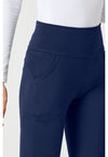 Navy - Women's Flare Leg Yoga Scrub Pants (View 3)